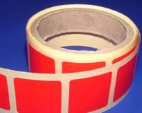 A Roll of Red Blank Labels